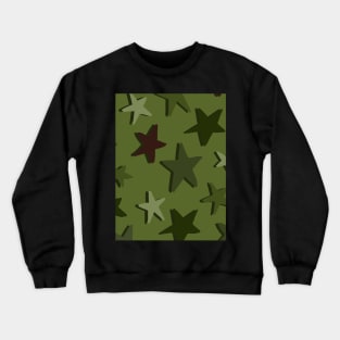 Green Camo Stars Crewneck Sweatshirt